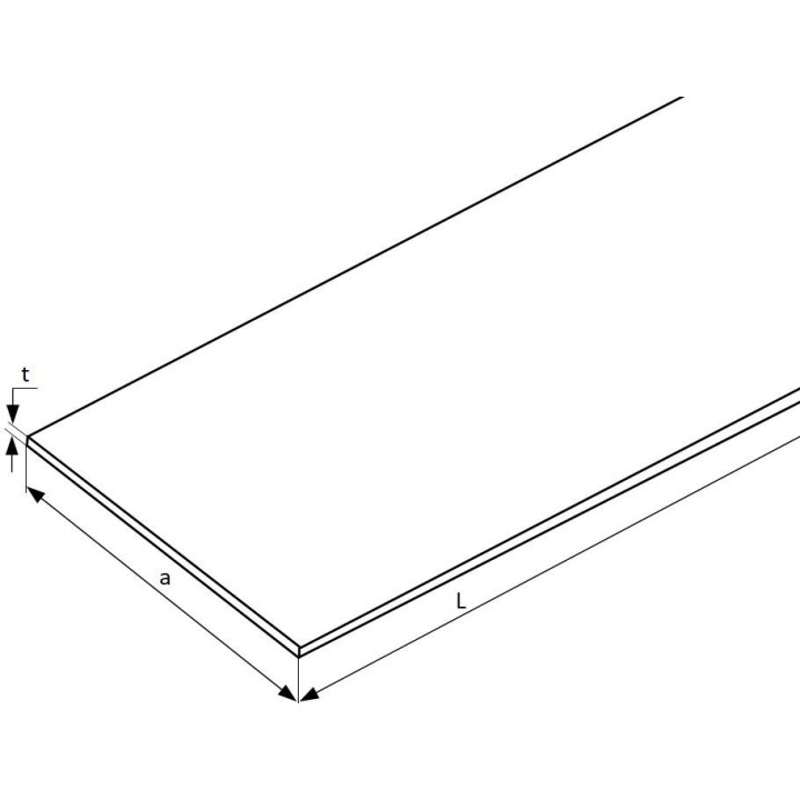 Płaskownik aluminiowy 40x12 2000 mm