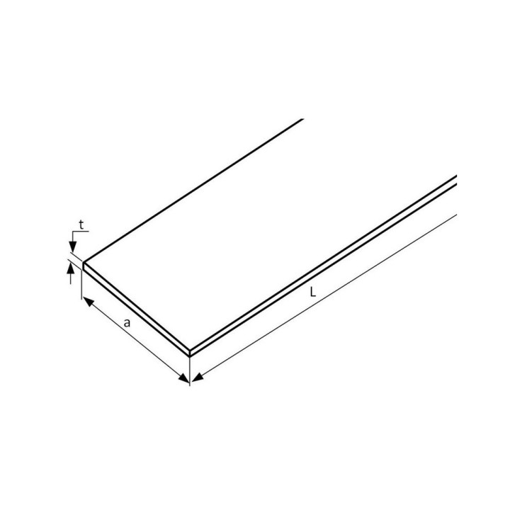 Płaskownik nierdzewny sur 100x15 AISI 304 1500 mm