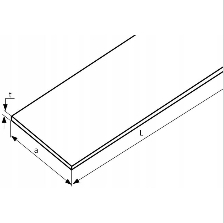 Płaskownik stalowy 25x6 ciągniony 500 mm (50cm)