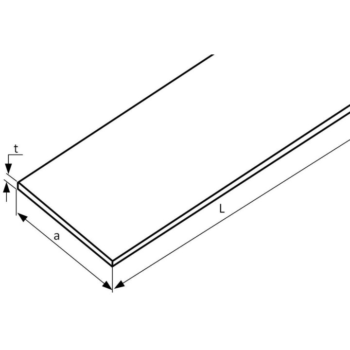 Płaskownik stalowy 80x8 g/w 1000 mm
