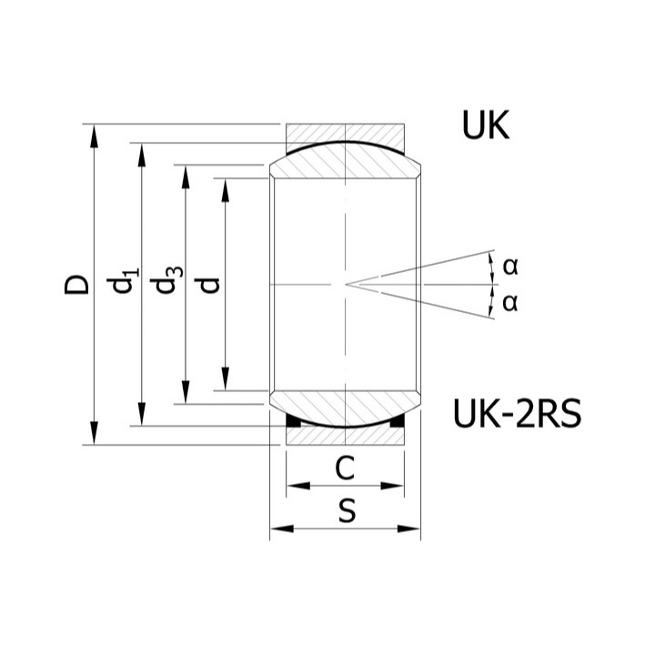 Łożysko kuliste GE-100 UK-2RS (100x150x70)