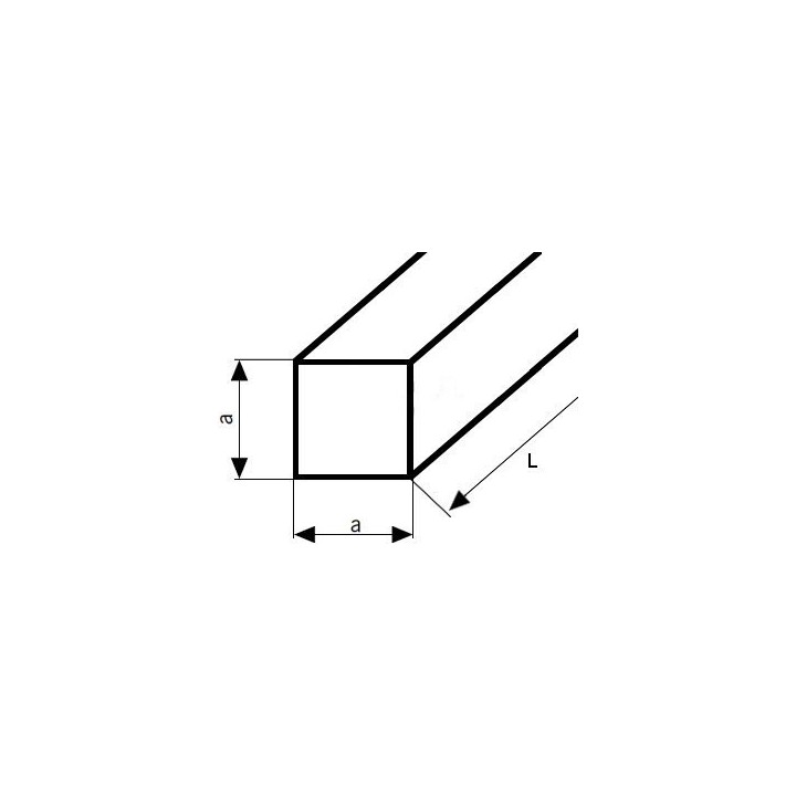 Pręt kwadratowy nierdzewny 40x40 mm dł.1000 mm [12570337164]