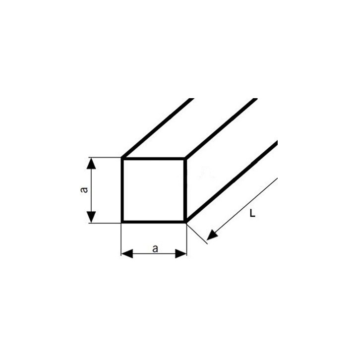 Pręt kwadratowy stalowy walcowany 10x10 dł. 1000 mm
