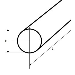 Pręt poliamid wałek Ø 85x500 mm PA6-G naturalny