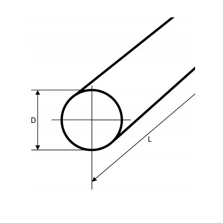 Pręt poliamid wałek Ø 8x1000 mm PA6+MoS2 czarny