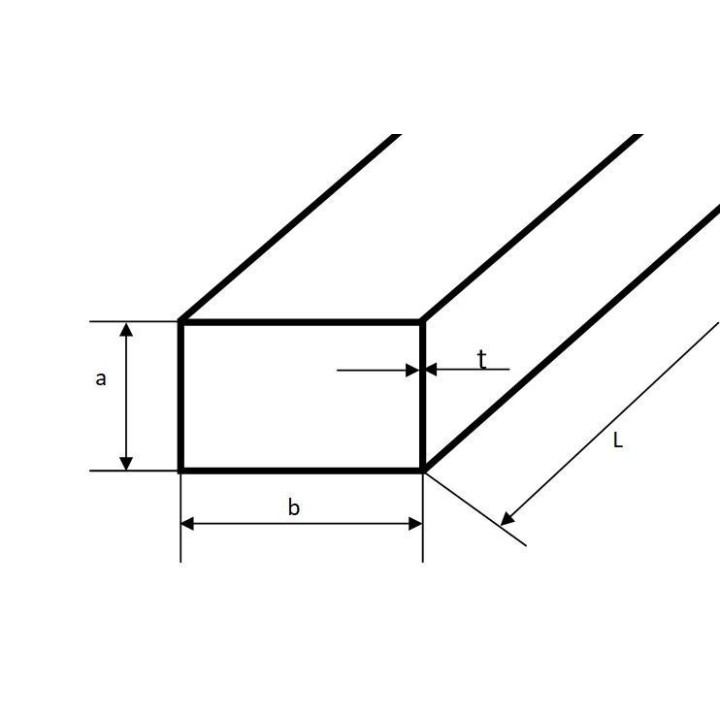 Profil aluminiowy 160x60x4 - 600 cm
