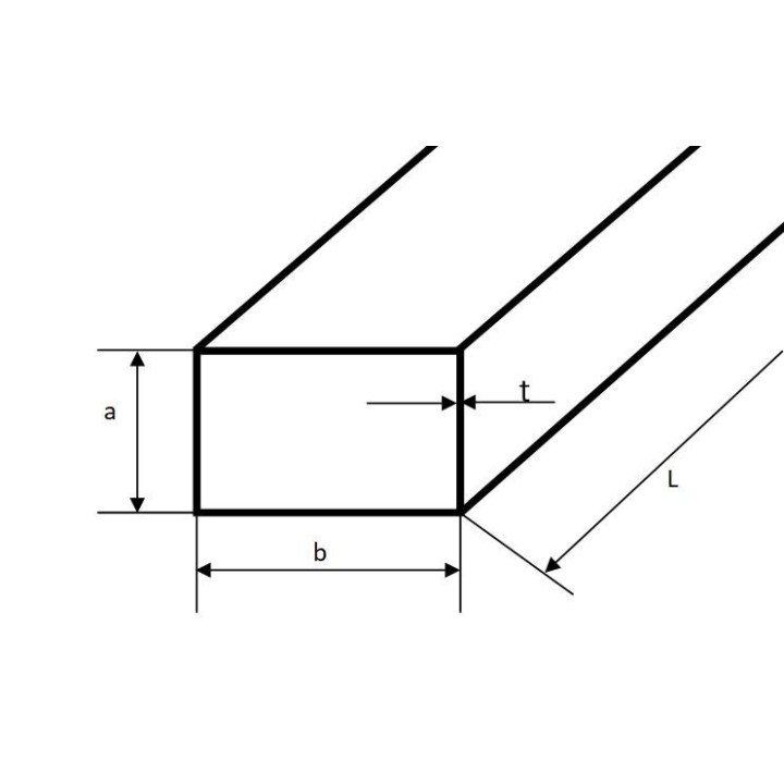 Profil aluminiowy 40x20x2 - 300 cm