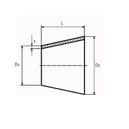 Redukcja nierdzewna 114,3 mm x 60,3 mm AISI 304