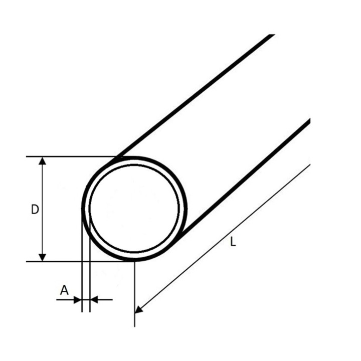 Rura aluminiowa 12x1 dł.2000 mm