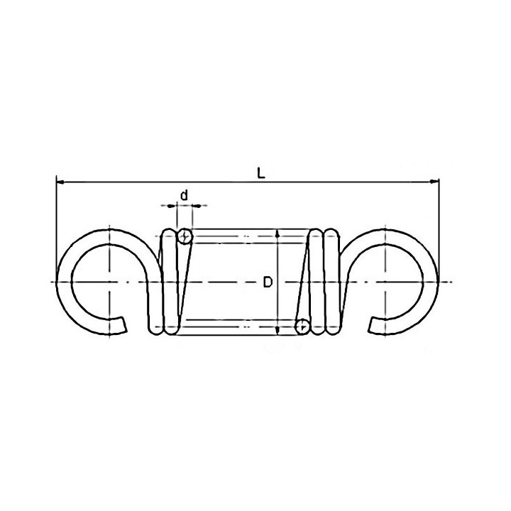 Sprężyna na rozciąganie 1,5x10x35 ocynk