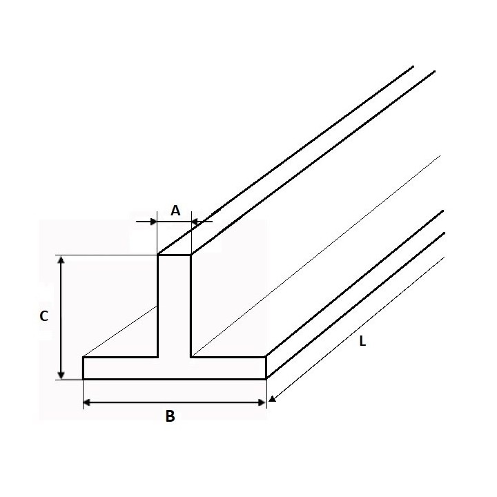 Teownik aluminiowy 25x25x2 długość 2000 mm (200cm)