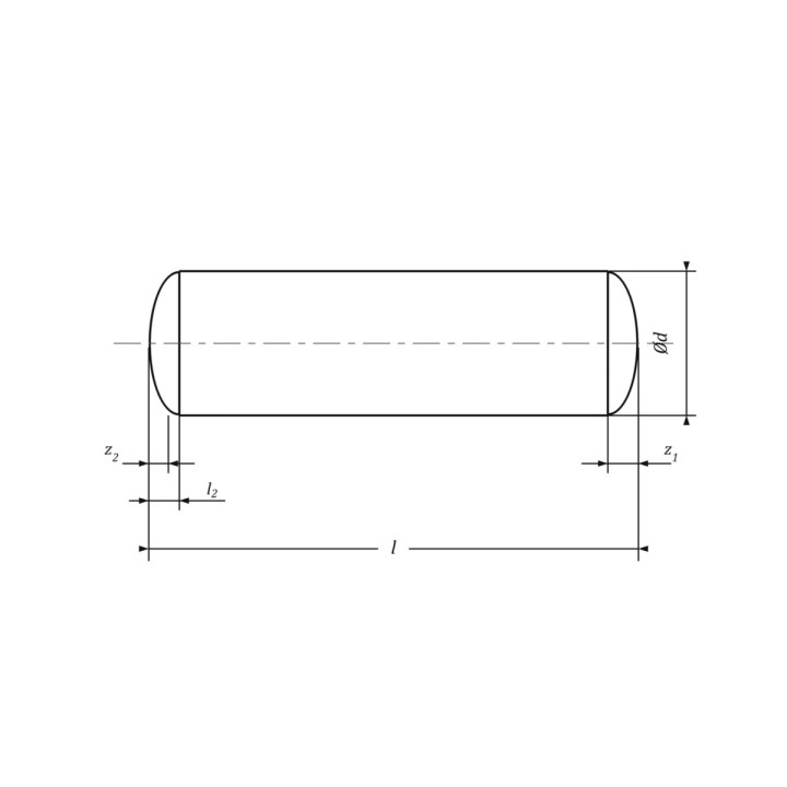 10x16 Kołki walcowe hartowane DIN 6325 m6, stalowe szlifowane - 2 szt.