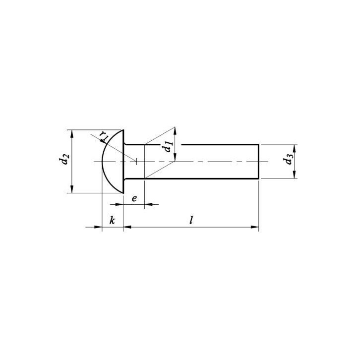 12x25 Nit nity stalowe łeb kulisty DIN 660 5 szt.