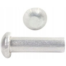 2x6 Nit nity aluminiowe łeb kulisty DIN 660 50 szt.