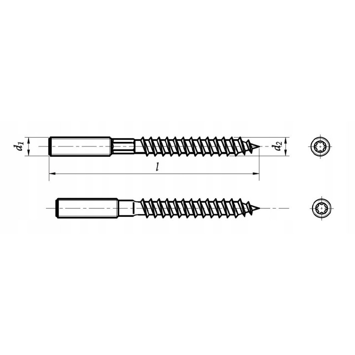 Łącznik dwugwintowy M6x80 AN 119 ocynk 5 szt.