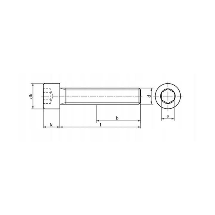 M10x40 Śruby imbusowe ocynk+nylon DIN 912 PG 5 szt.
