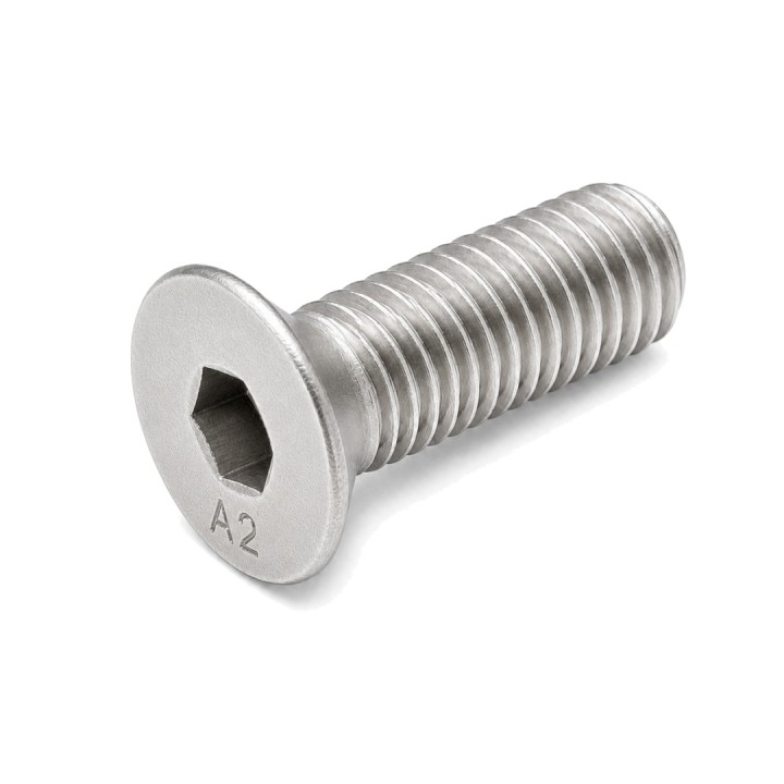 M4x6 Śruba z łbem stożkowym i gniazdem sześciokątnym nierdzewna A2 DIN 7991 PG - 250 szt.