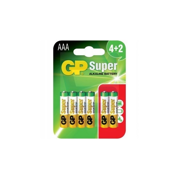Bateria super ALKALINE AAA LR3 1.5 V 6 szt.