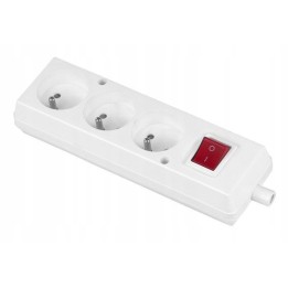 Gniazdo potrójne + wyłącznik 16 A 250 V rozbieralne