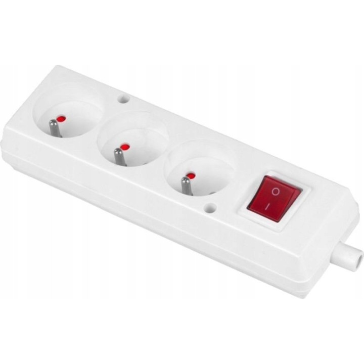 Gniazdo potrójne + wyłącznik 16 A 250 V rozbieralne