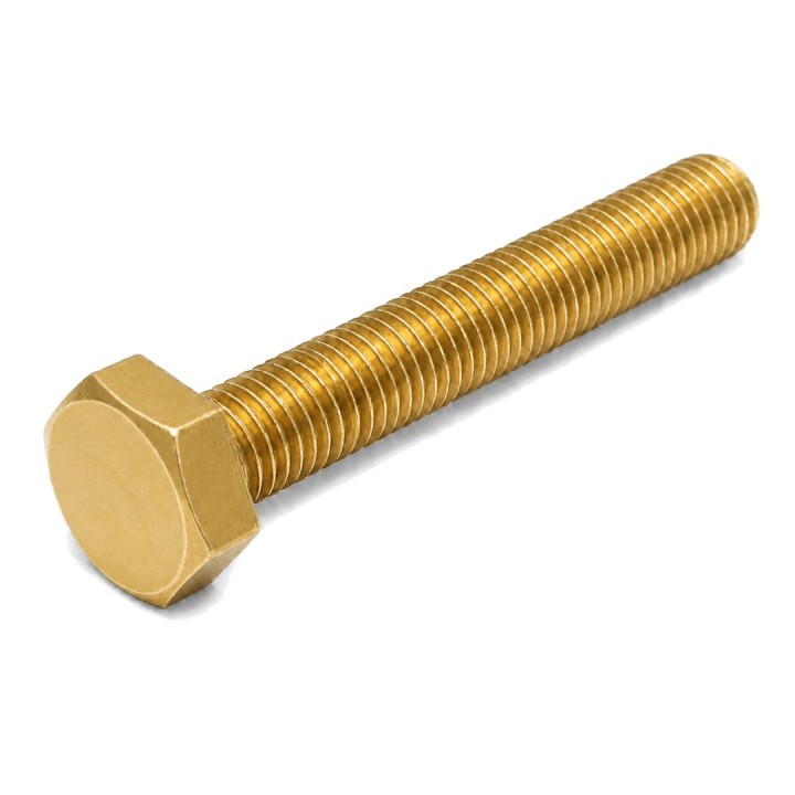 M8x16 Śruba z łbem sześciokątnym mosiężna DIN 933 - 100 szt.