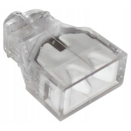 Szybkozłączka 2 × 0,5-2,5 mm² transparentna/biały 10