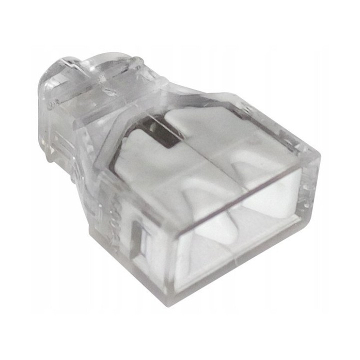 Szybkozłączka 2 × 0,5-2,5 mm² transparentna/biały 10