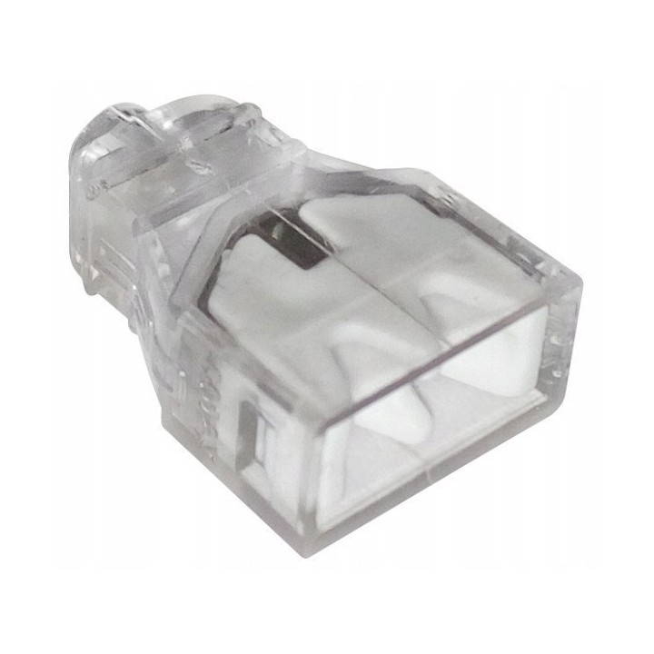 Szybkozłączka 2 × 0,5-2,5 mm² transparentna/biały 10