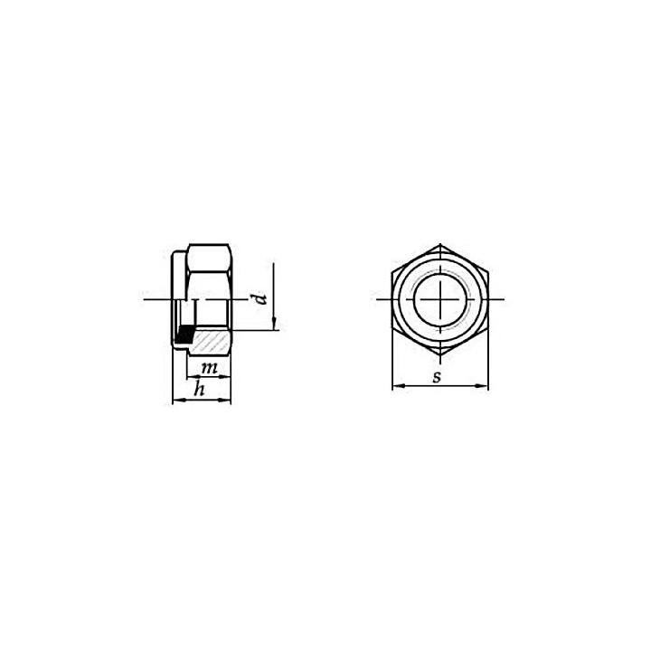 Nakrętki samohamowne M16 oc kl.10.9 DIN 985 75 szt.