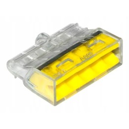 Szybkozłączka 5 × 0,5-2,5 mm² transparentna/żółty