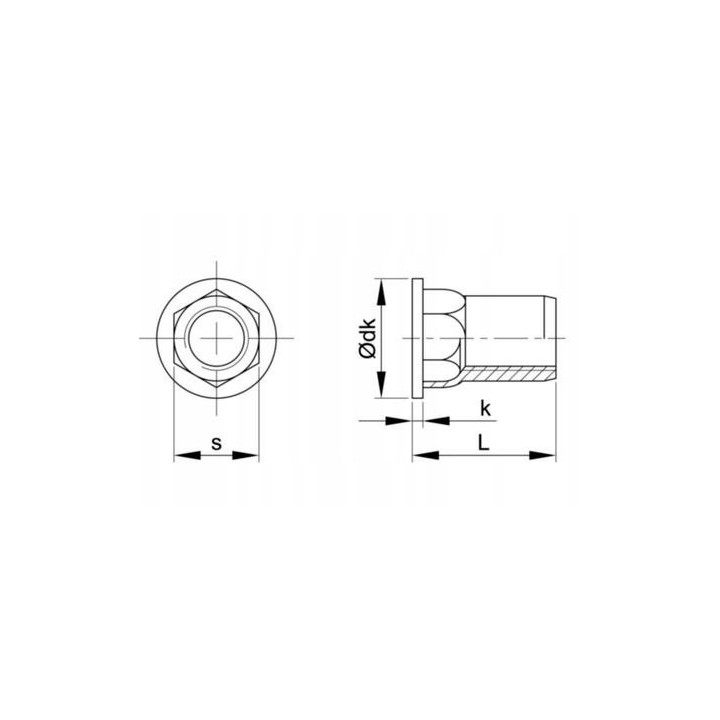 Nitonakrętki kołn stożkowy M10x20,5 AN329 A2 5 szt.