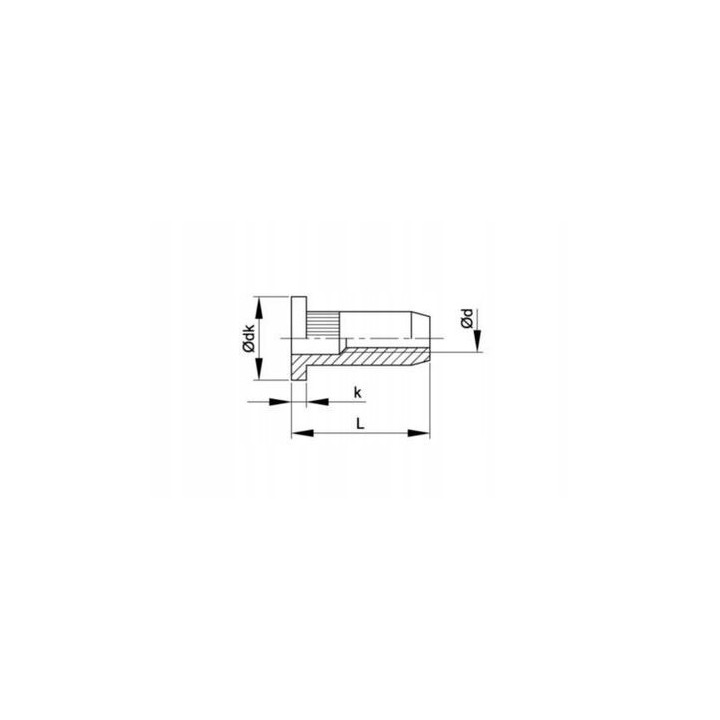 Nitonakrętki radełko M8X17,5 AN315 A2 5 szt.