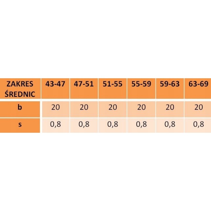 Opaska z zamknięciem przegubowym 44-47/20