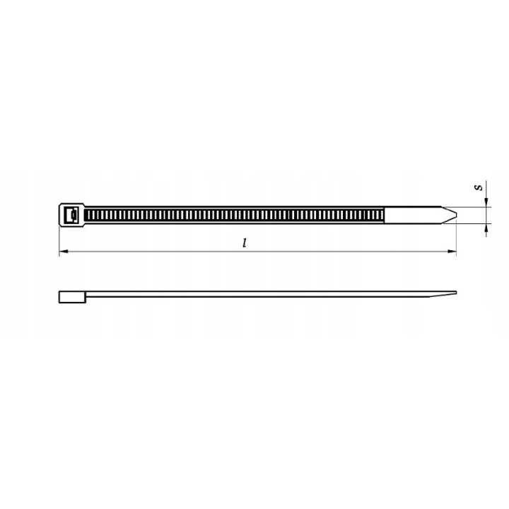 Opaska zaciskowa plastikowa czarna 100x2,5 100 szt.