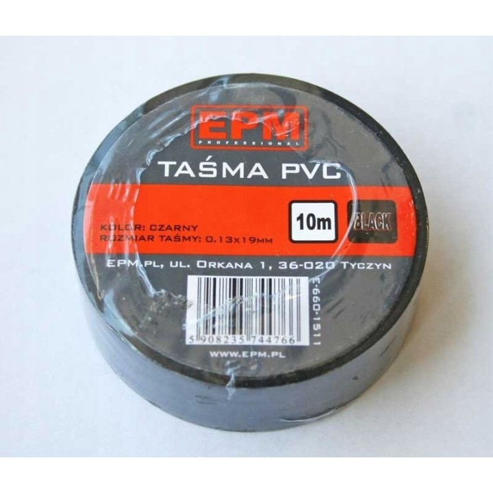 Taśma izolacyjna 15 mm*10 m czarna