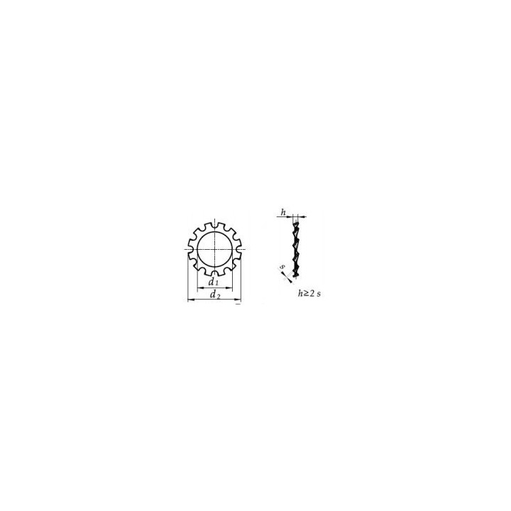 Podkładka ząbkowana M10 DIN6797A oc 1000 szt.