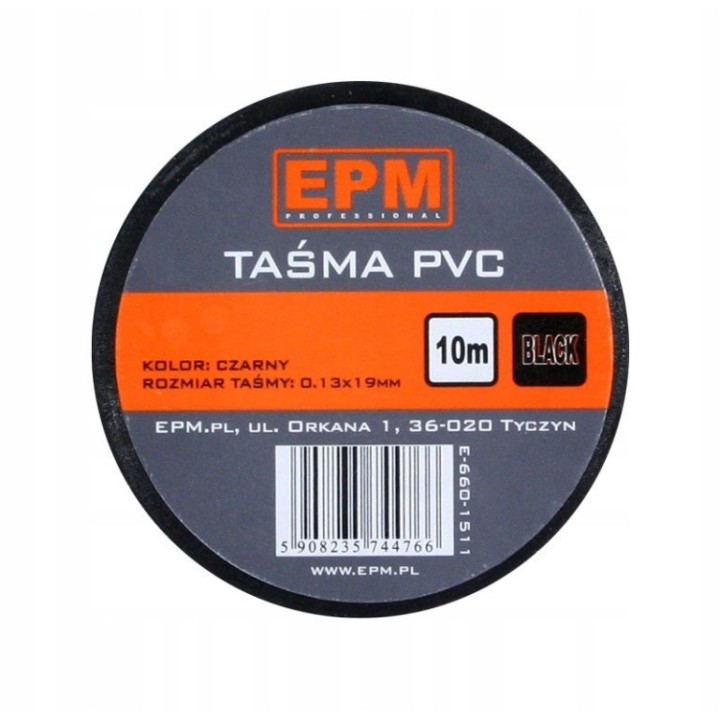 Taśma izolacyjna 19 mm*10 m czarna