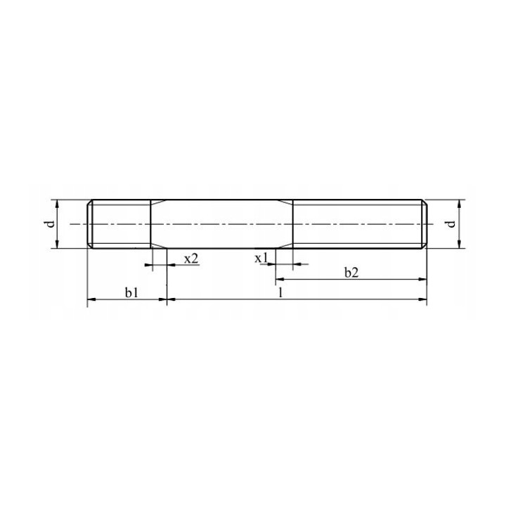 Śruba dwustronna M10x40 DIN 939