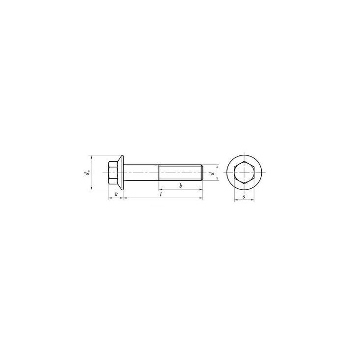 Śruba kołnierzowa M14x40 kl.10.9 ocynk DIN6921