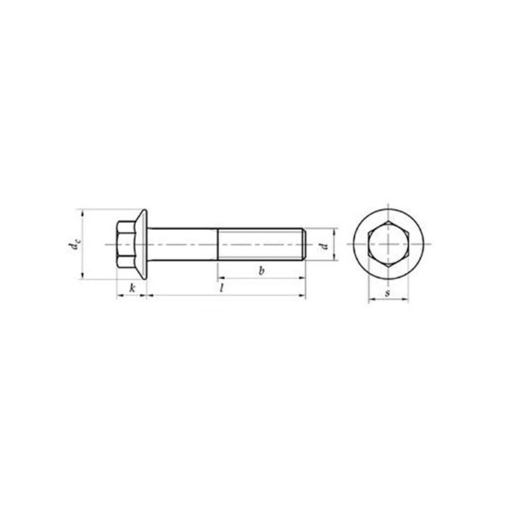 Śruba kołnierzowa M5x10 A2 DIN6921 2 szt.