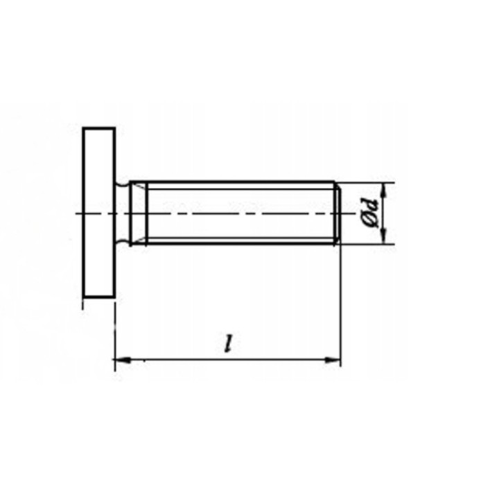 Śruba młoteczkowa M8x65 A2 ART. 9097 100 szt.