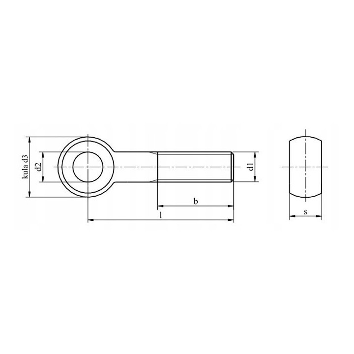Śruba oczkowa M8x60 DIN 444 A2 50 szt.