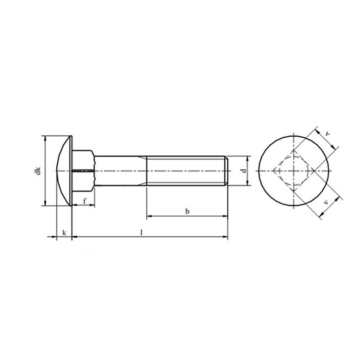Śruby zamkowe M16x180 kl.8.8 ocynk DIN 603