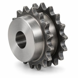 Dwurzędowe koło łańcuchowe 06B-2 3/8" Z=21 z piastą, hartowane - Hubber