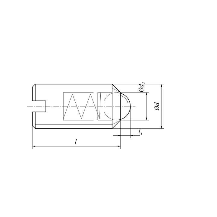 Rysunek techniczny AN 420 — d, d₁, l, l₁