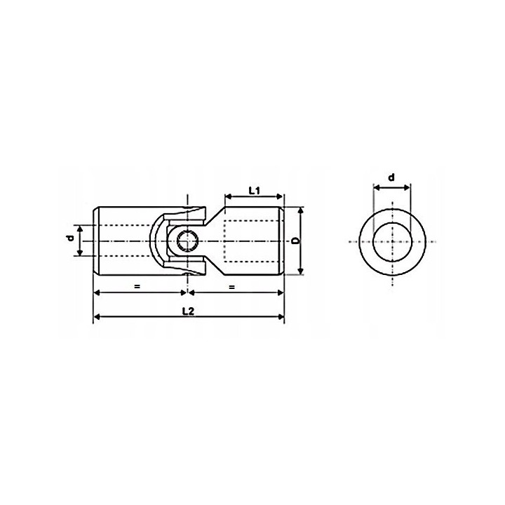 Przegub Cardana 12x20x62 DIN 808