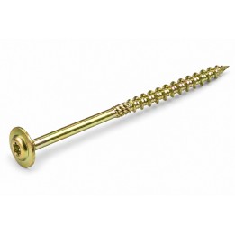 8x100 Wkręty ciesielskie AN127 z łbem podkładkowym Torx TX40, ocynk żółty - 10 szt.