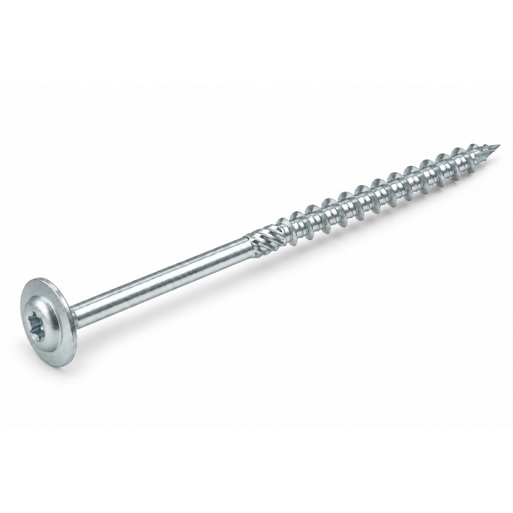 8x160 Wkręty ciesielskie AN127 z łbem podkładkowym Torx TX40, ocynk biały - 50 szt.