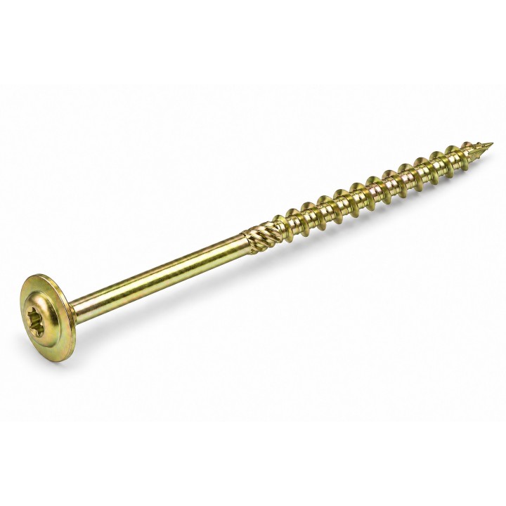 8x320 Wkręty ciesielskie AN127 z łbem podkładkowym Torx TX40, ocynk żółty - 5 szt.