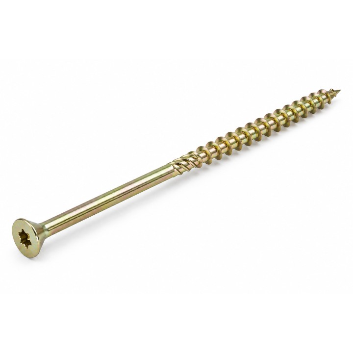 4x60 Wkręty do drewna AN112 z łbem stożkowym Torx TX20, ocynk żółty - 10 szt.